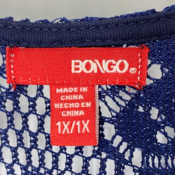 Bongo Size 1X Plus Jr Maxi Dress Tribal Athnic Print Vneck Plunge Short Sleeve 4 - Picture 5 of 10